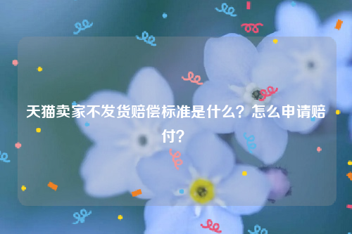 天猫卖家不发货赔偿标准是什么怎么申请赔付